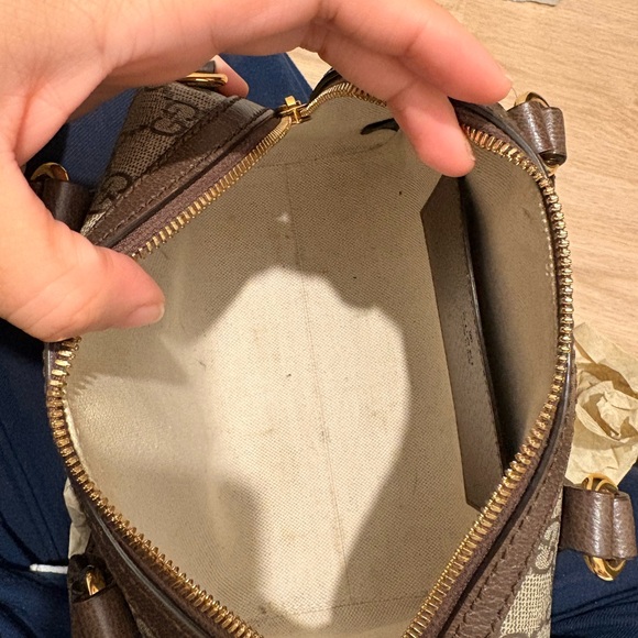 Gucci Beige and Brown Mini Bag with Red and Green Stripe - Picture 5 of 15